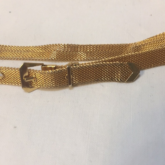 Vintage Metal Gold Belt - Picture 2 of 4